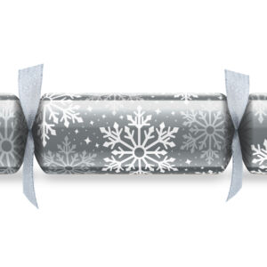 Silver 11 inch Snowflake foil board Christmas cracker