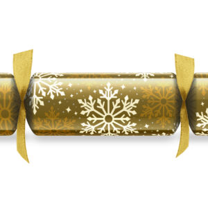 Gold 11 inch Snowflake foil board Christmas cracker